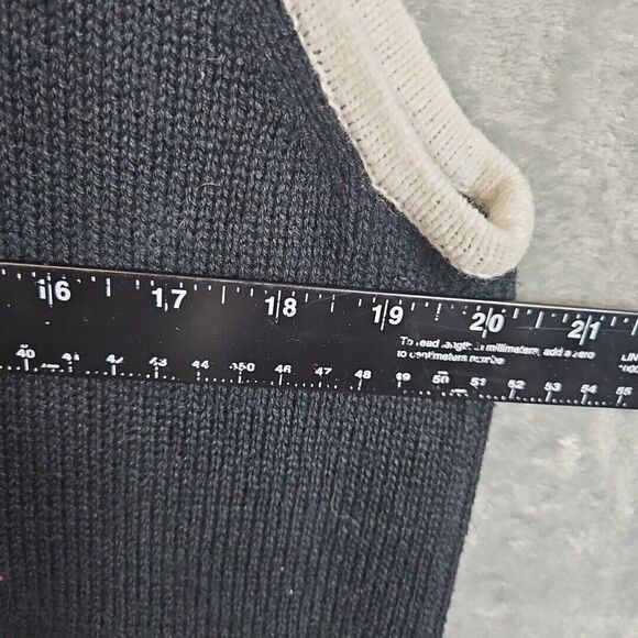 Designers Original Women's Lg Christmas Vest black multicolored  santa snowman - Picture 7 of 11